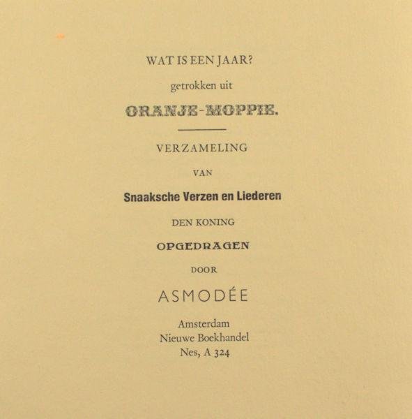 Asmodée (=Jan de Vries). - Wat is een jaar?