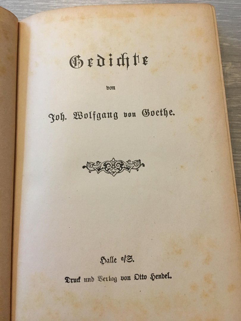 Joh. Wolfgang von Goethe - Gedichte von Joh. Wolfgang von Goethe