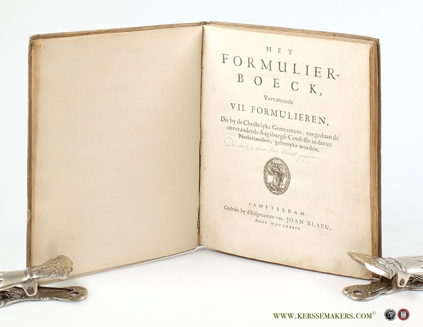 (Collectif) - Het Formulier-Boeck, vervattende VII. Formulieren, die by de Christelyke Gemeentens, toegedaan de onveranderde Augsburgse Confessie in deze Nederlanden, gebruykt worden.