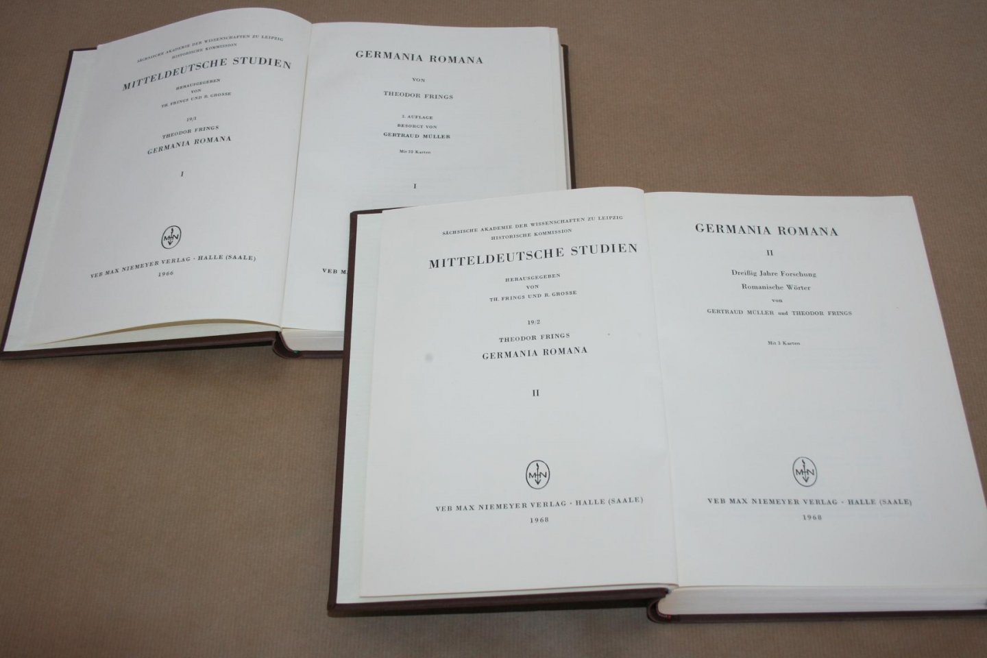 G. Müller &  Th. Frings - Germania Romana  (Mitteldeutsche Studien) I & II