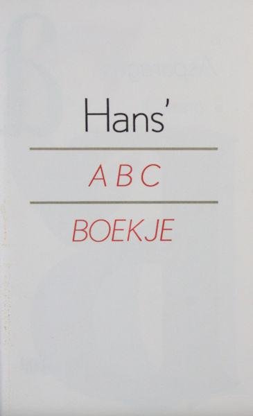 Tholenaar, Jan. - Hans' ABC Boekje.