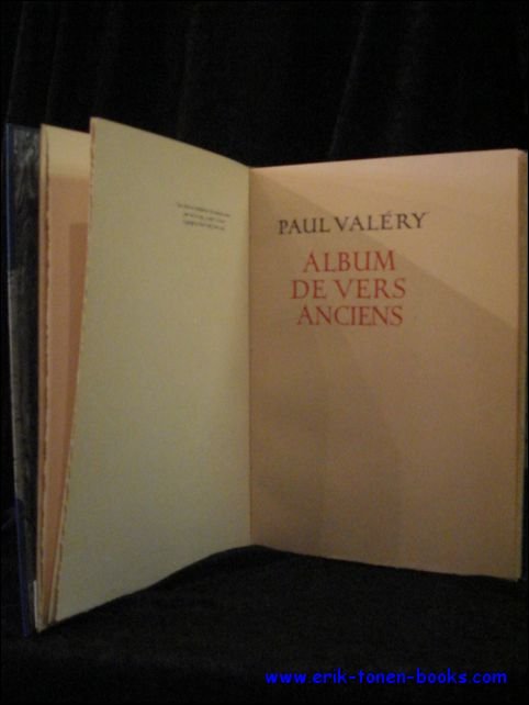 VALERY, PAUL. - ALBUM DE VERS ANCIENS.