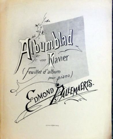 Pallemaerts, Edmond: - Albumblad voor klavier