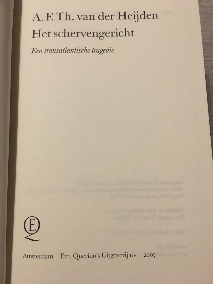 A.F.Th van der Heijden - Homo Duplex, Het schervengericht / een transatlantische tragedie