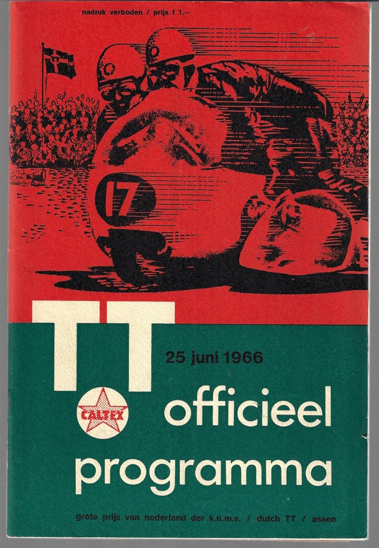  - TT Assen Officieel Programma 25 juni 1966 -Grote prijs van Nederland der K.N.M.V/Dutch TT/Assen