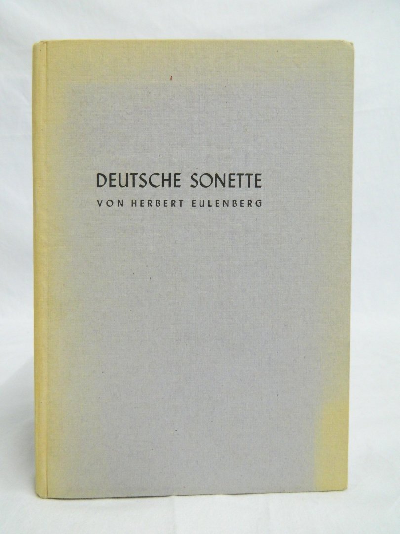 Eulenberg von, H. - Deutsche Sonette