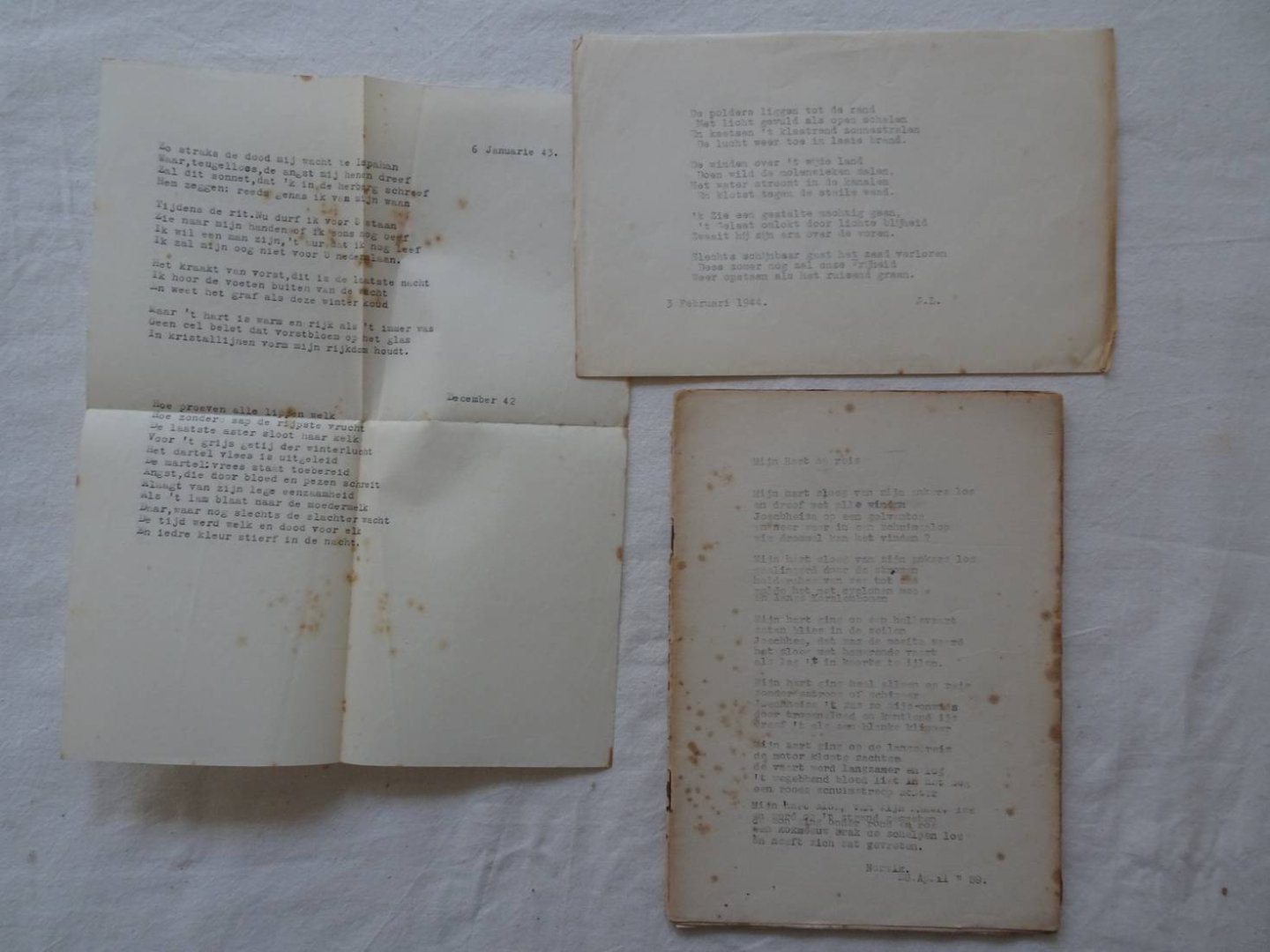 Last, Jef. - Bundeling van enkele gedichten uit de periode 1939-1940.