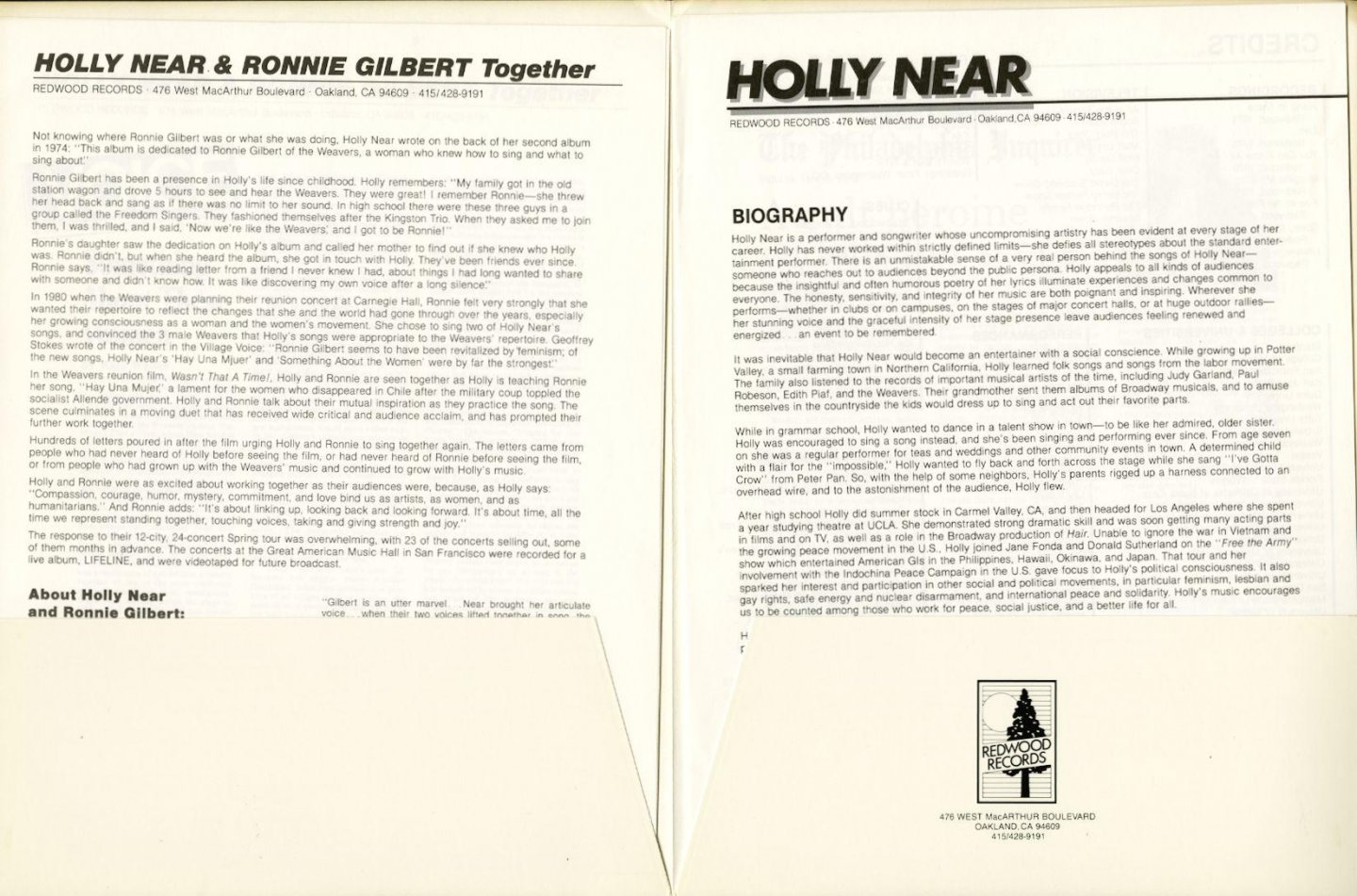 Near, Holly & Ronnie Gilbert - LIFELINE Holly Near, Ronnie Gilbert together