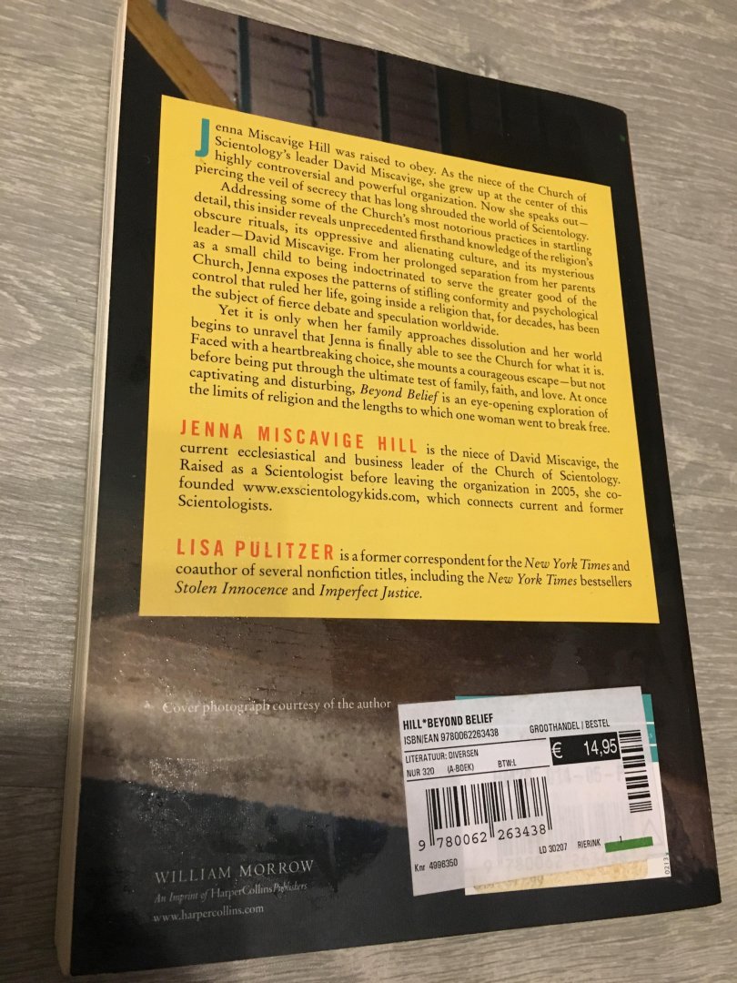 Hill, Jenna Miscavige - Beyond Belief / My Secret Life Inside Scientology and My Harrowing Escape
