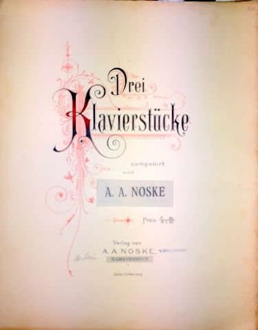 Marlow, Anton: - Drei Klavierstücke