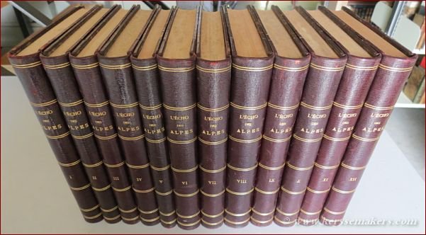 CLUB ALPIN SUISSE: - L'Echo des Alpes. Publication des sections romandes du Club Alpin Suisse. (12 volumes - 1896 - 1907).