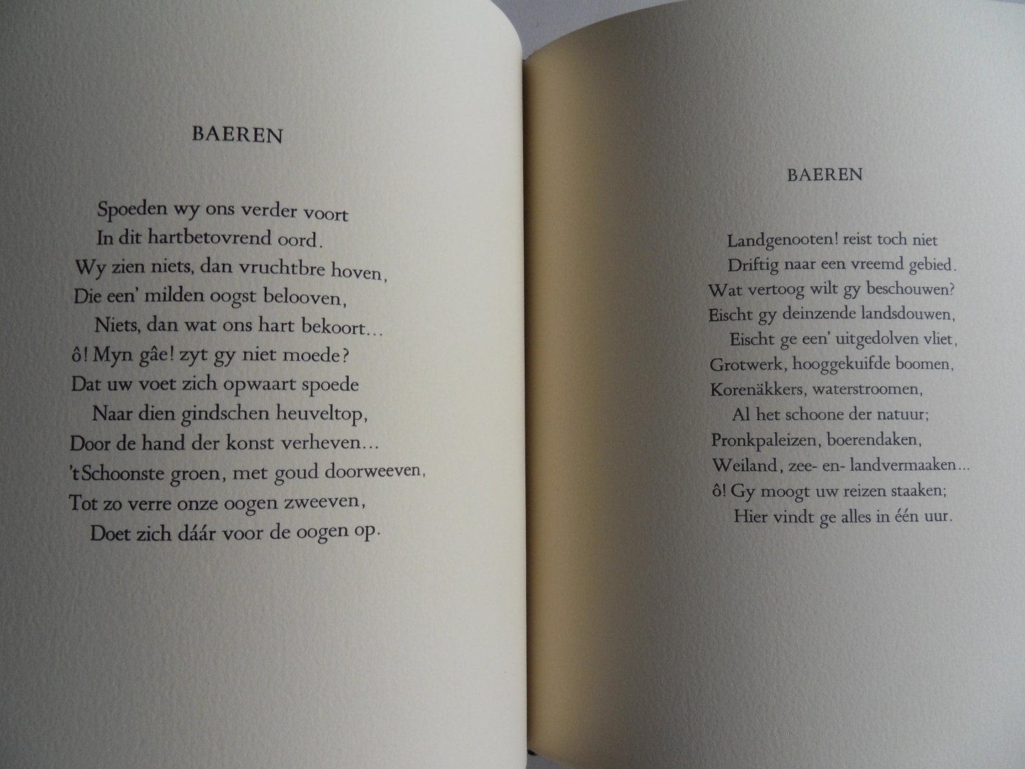 Pypers, Pieter. - T`Dorp Baere. - Zes gedichten over Baarn en omstreken uit 'Eemlandsch Tempe' van Pieter Pypers. [ Eén van de XX Romeins gen. = XIII.] [ Uniek exemplaar gemaakt voor Herber Blokland met speciaal voor hem gedrukt gedicht in de sfeer van Pypers].