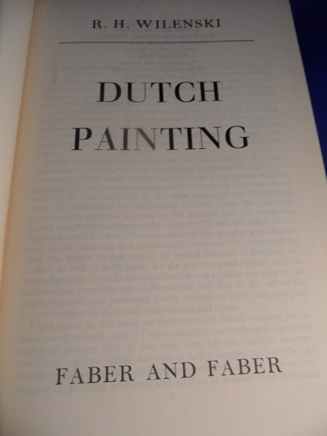 Wilenski, R.H. - Dutch painting