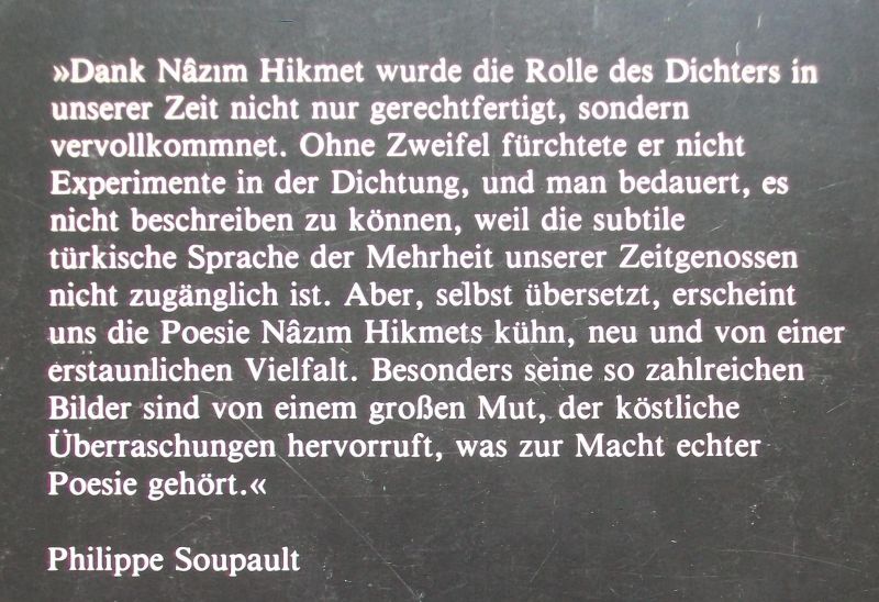 Hikmet, Nâzim - Leben! Einzeln und frei wie ein Baum und brüderlich wie ein Wald - Gedichte (DUITSTALIG)