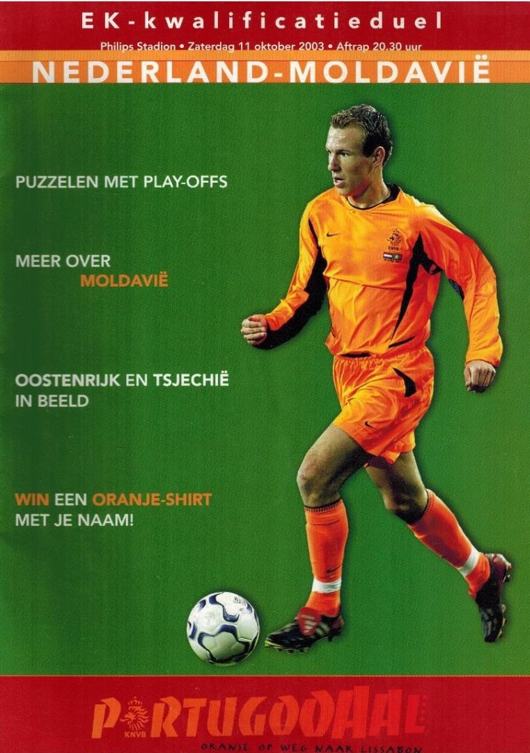 Stolk, Gerben - EK-Kwalificatieduel Nederland - Moldavië 2003 -Programmaboek