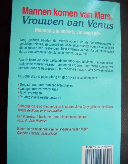 Gray, John - Mannen komen van Mars, vrouwen van Venus Gray, John - Mannen komen van Mars, vrouwen van Venus