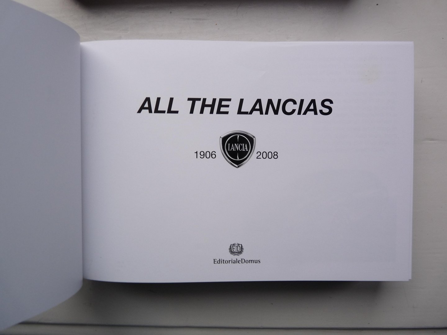  - All the Lancias : 1906-2008.