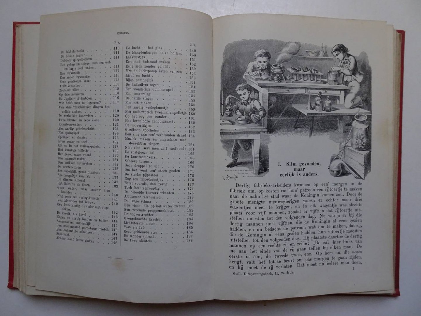 Louwerse, P. - Geillustreerd Uitspanningsboek voor jongens en meisjes. 2 delen in 1 band.