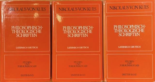 Kues, Nikolaus Von. - Philosophisch-Theologische Schriften. Lateinisch - Deutsch Studiënausgabe.