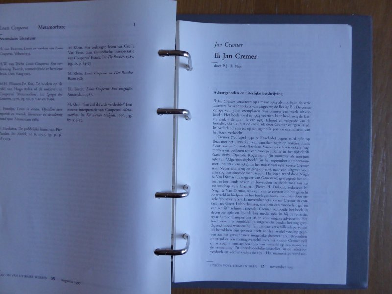 Cremer, Jan / Nijs, P.J. de - Jan Cremer - Ik Jan Cremer (uit: Lexicon van Literaire Werken)