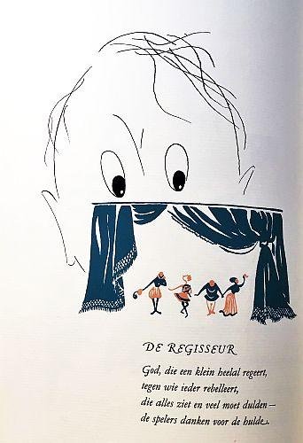 STEEN, Eric van der - Zestien kwatrijnen uit 'Het leven in vakken'. (Met 16 gekleurde tekeningen in zeefdruk van Atie Siegenbeek van Heukelom).