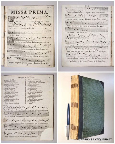 BEEKMAN, HENDRIK & CORNELIS; TETROODE, F.J. VAN, - Missae novae, festis solemnioribus decantandae, pluribus auctae, & ad faciliorem methodum redactae. Accedunt Cantationes sub elevatione.