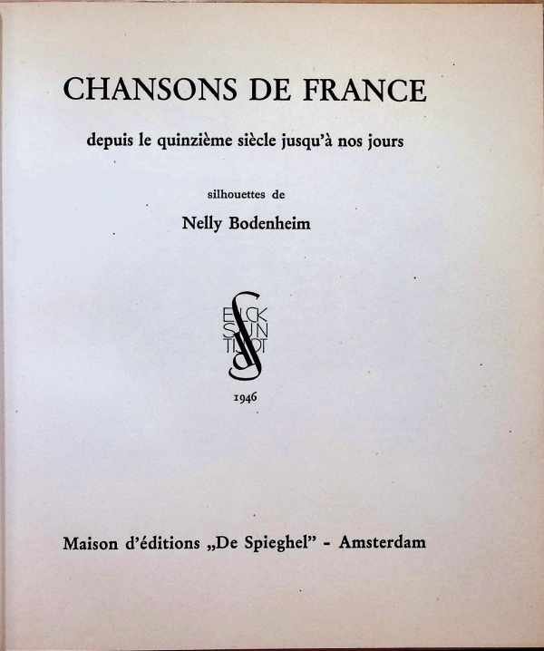 Nelly Bodenheim - Chansons de France     depuis le quinzième siècle jusqu'a nos jours