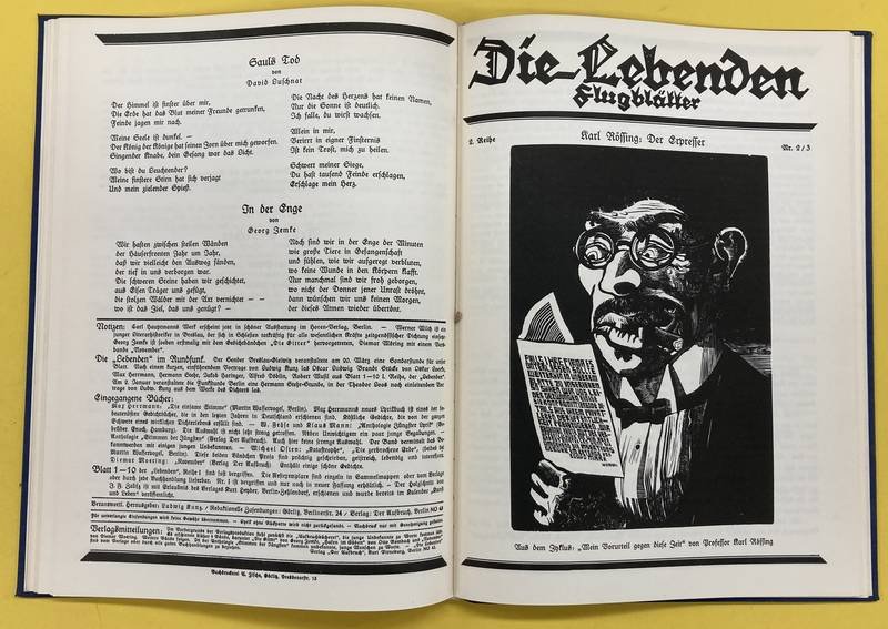 KUNZ, LUDWIG. - Die Lebenden Flugblätter. Herausgegeben von Ludwig Kunz 1923-1931. [Bibliothek Literarischer Neudrucke]