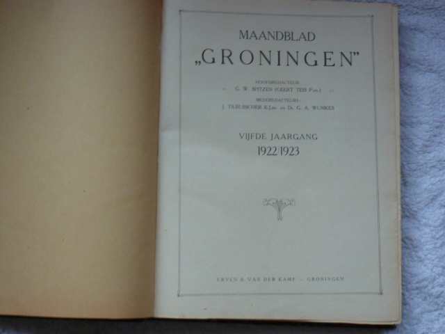 Diverse auteurs. - maandblad groningen vijfde jaargang 1922-1923
