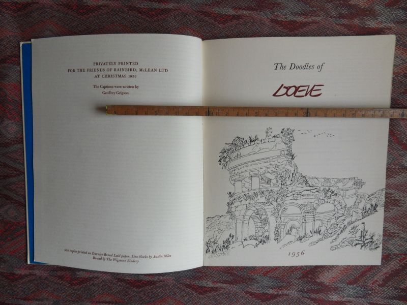 Rainbird, George (introduction). - The Doodles of Doeve. [ Beperkte oplage van 500 exemplaren ].