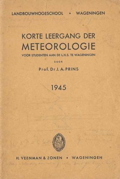 Prof. Dr. J.A. Prins - Korte leergang der meteorologie