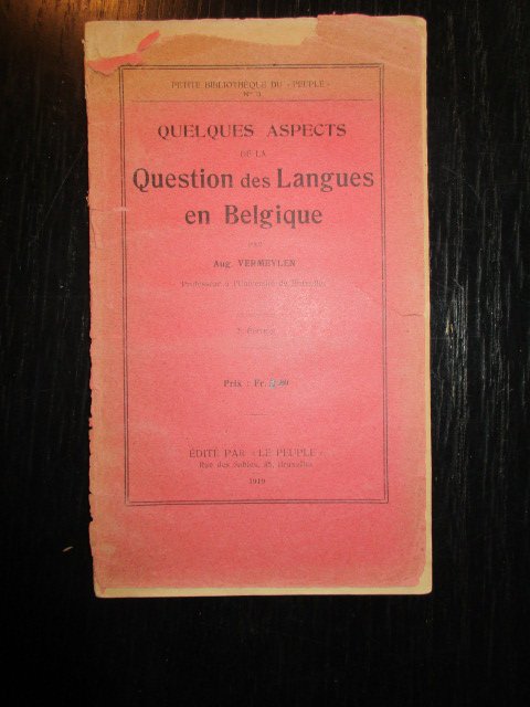 Aug. Vermeylen - Quelques aspects de la question des langues en Belgique.