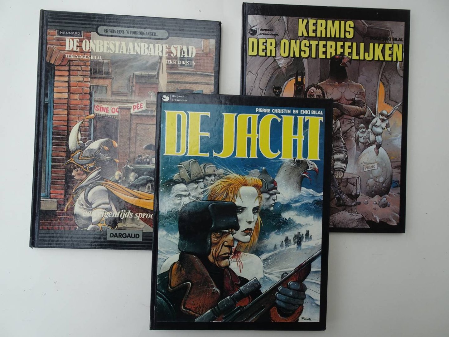 Christin, Pierre & Enki Bilal. - De Jacht/ De Onbestaanbare Stad/ Kermis der Onsterfelijken. 3 delen.