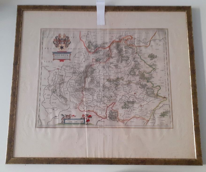 Blaeu, Willem: - Historische Landkarte - Waldeck comitatus [ca. 1650]