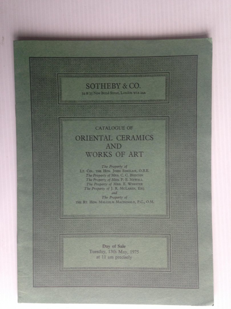 Catalogue Sotheby - Oriental Ceramics and Works of Art