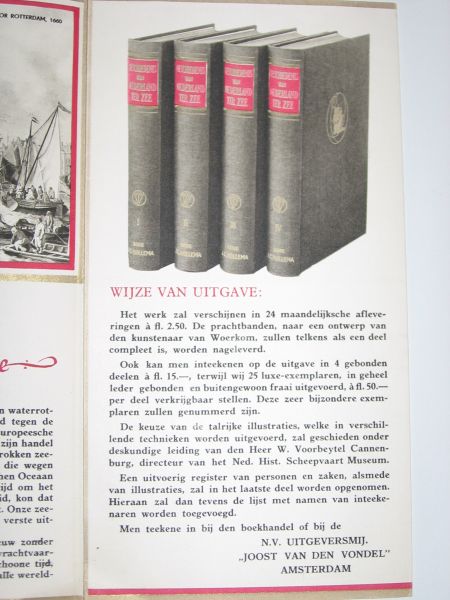 Boekfolder - Gesch.van Nederland ter zee