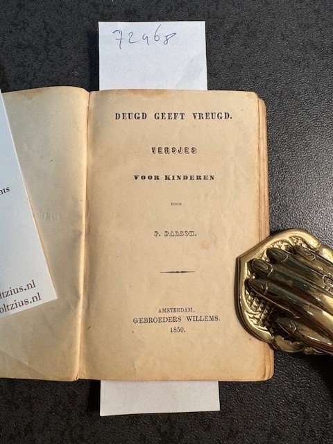 PARSON, P., - Deugd geeft vreugd. Versjes voor kinderen.