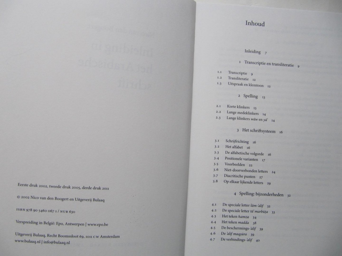 Boogert, N. van den - Inleiding in het Arabische schrift