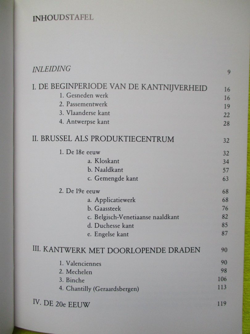 Coppens, margeurite - Kant uit België van de zestiende eeuw tot heden.
