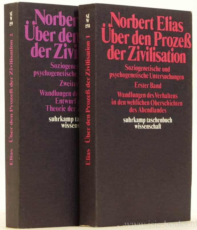 ELIAS, N. - Über den Prozess der Zivilisation. Soziogenetische und psychogenetische Untersuchungen. 2 volumes.