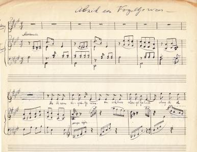 (AAFJES, Bertus). Job SCHOLTZE - 26 originele, handgeschreven partituren van gedichten uit De Tooverfluit, gecomponeerd voor zang en piano.