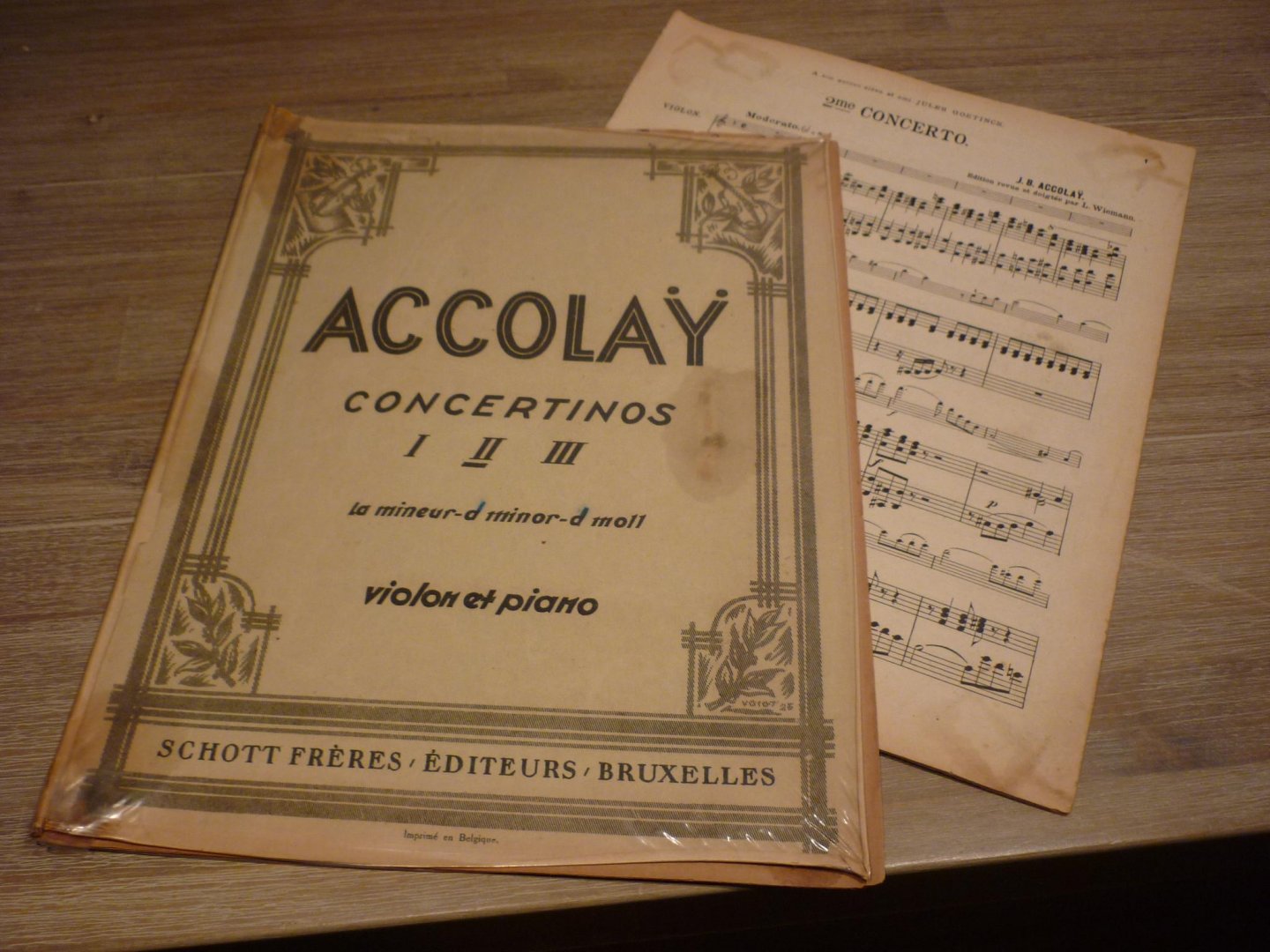Accolay; Jean-Baptiste - Concertino Nr. 2 la mineur - d minor - d moll; voor: Viool, piano