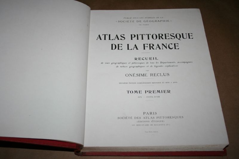 Société de Géographie de Paris - Atlas Pittoresque de la France -- 4 delen
