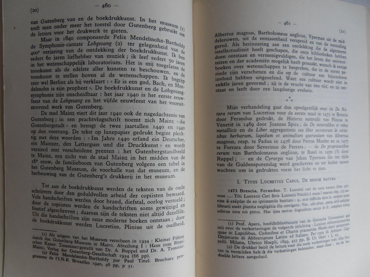 Velde, prof. dr. A.J.J. van de. - De Boekdrukkunst Vijfhonderdjarig. [ Koninklijke Vlaamsche Academie voor Taal- en Letterkunde ].