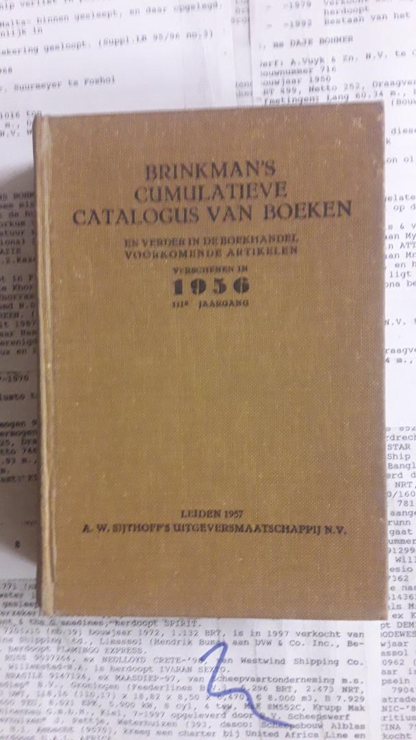 Redactie - Brinkman`s cumulatieve catalogus van boeken 1956 - 111e jaargang
