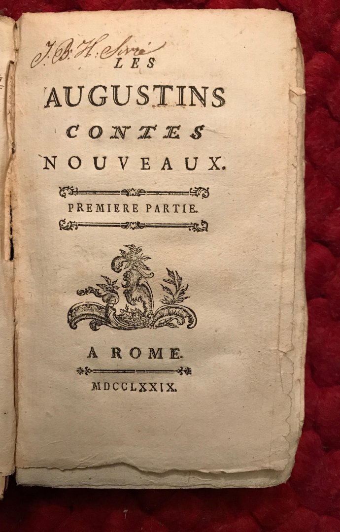 Piis, Pierre Antoine Augustin de - Les Augustins contes nouveaux.  2 parties