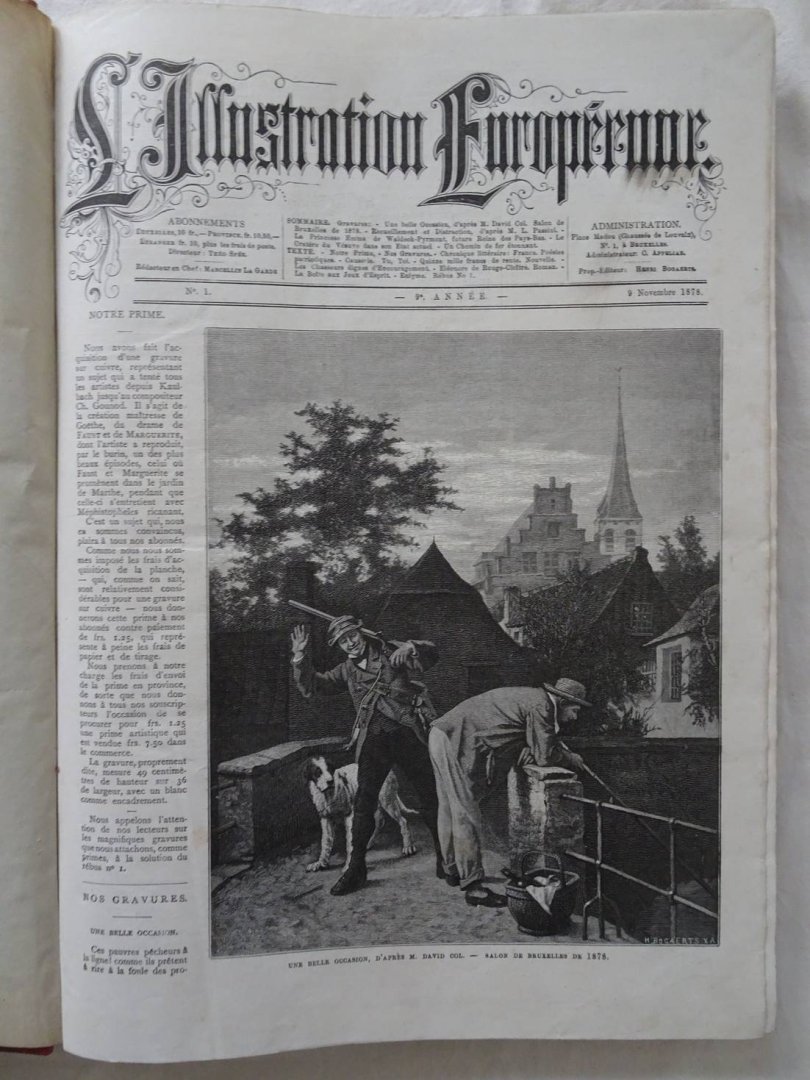 Garde, Marcellin La (ed.). - L'Illustration Européenne. 9e Année, 9 Novembre 1878- 1er Novembre 1879. 52 vols. in 1 binding.