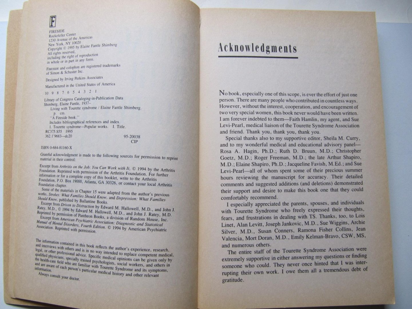 Shimberg, Elaine Fantle - Living With Tourette Syndrome