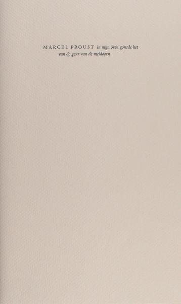 Proust, Marcel. - In mijn oren gonsde het van de geur van de meidoorn.