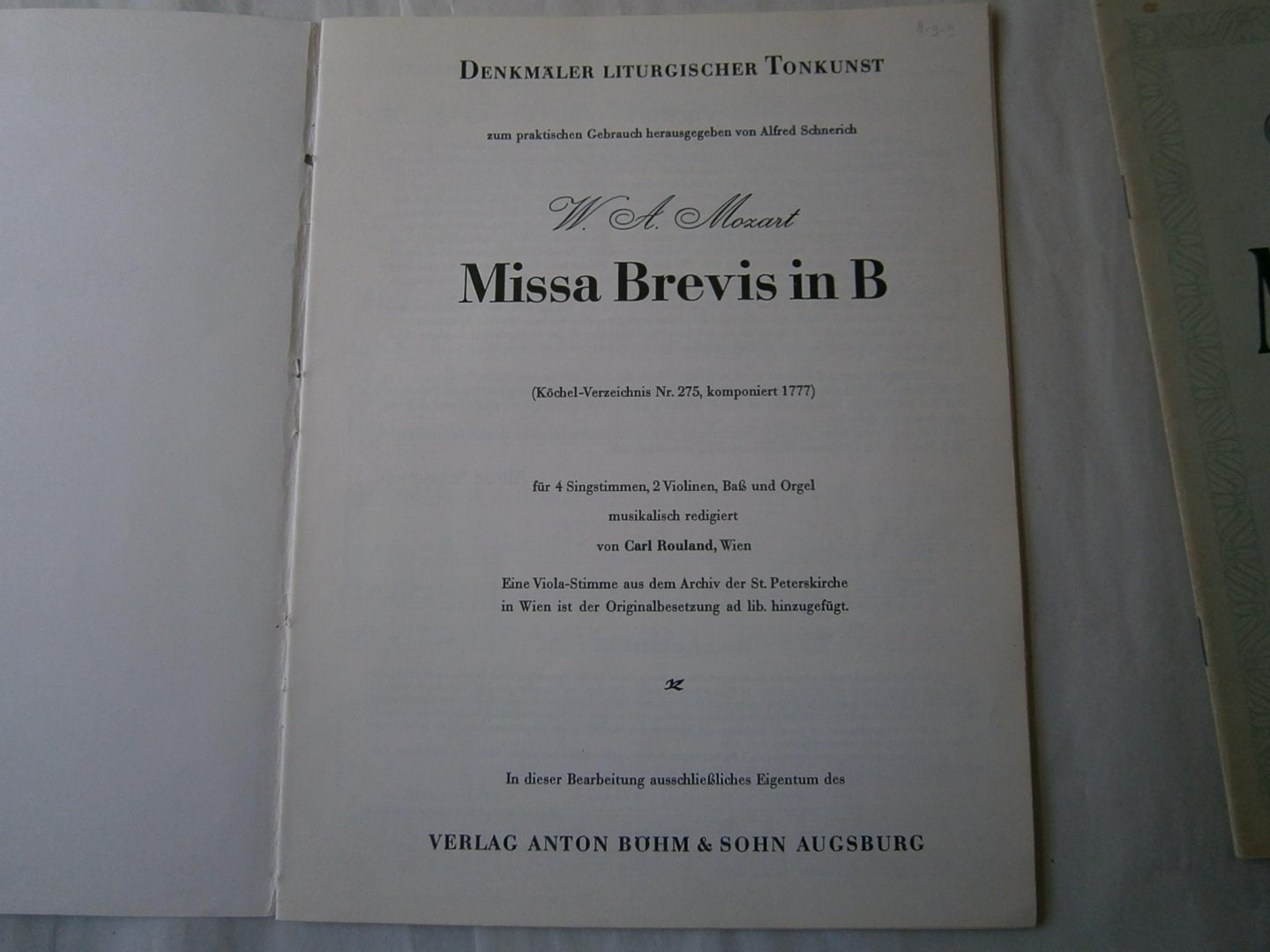 Mozart, W.A. - Missa Brevis D major K.V. 194, Missa Brevis in F K.V. 192, Missa Brevis in B K.V. 275
